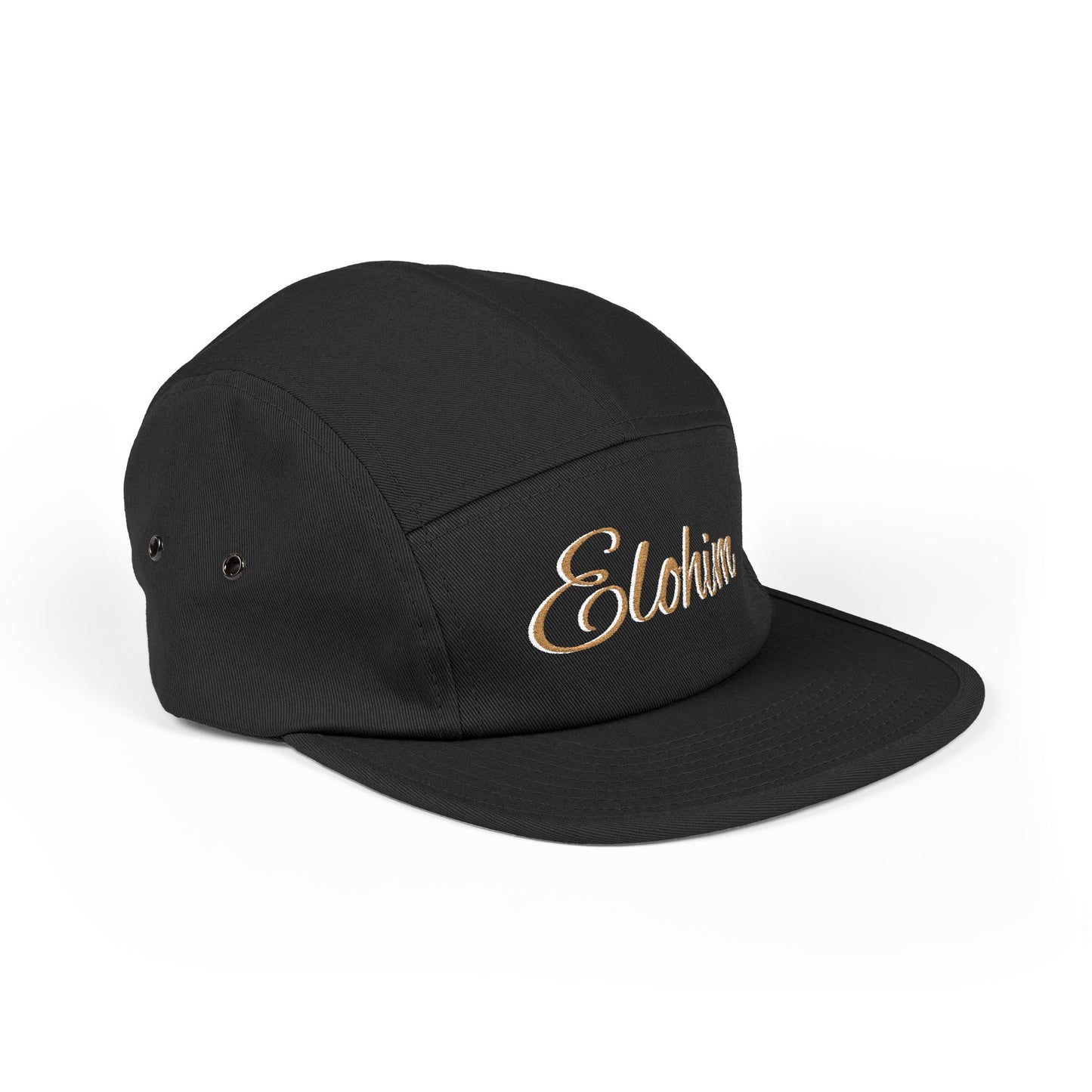 Embroidered 'ELOHIM, GENESIS 1:1'  5 Panel Cap, Trendy Hat, Outdoor Gear, Streetwear Accessory, Unique Gift, Fashion Statement