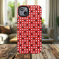 Crimson Gridlock Tough iPhone Magnetic Cases, Durable iPhone Accessories, Gift for Tech Lovers, Modern Design