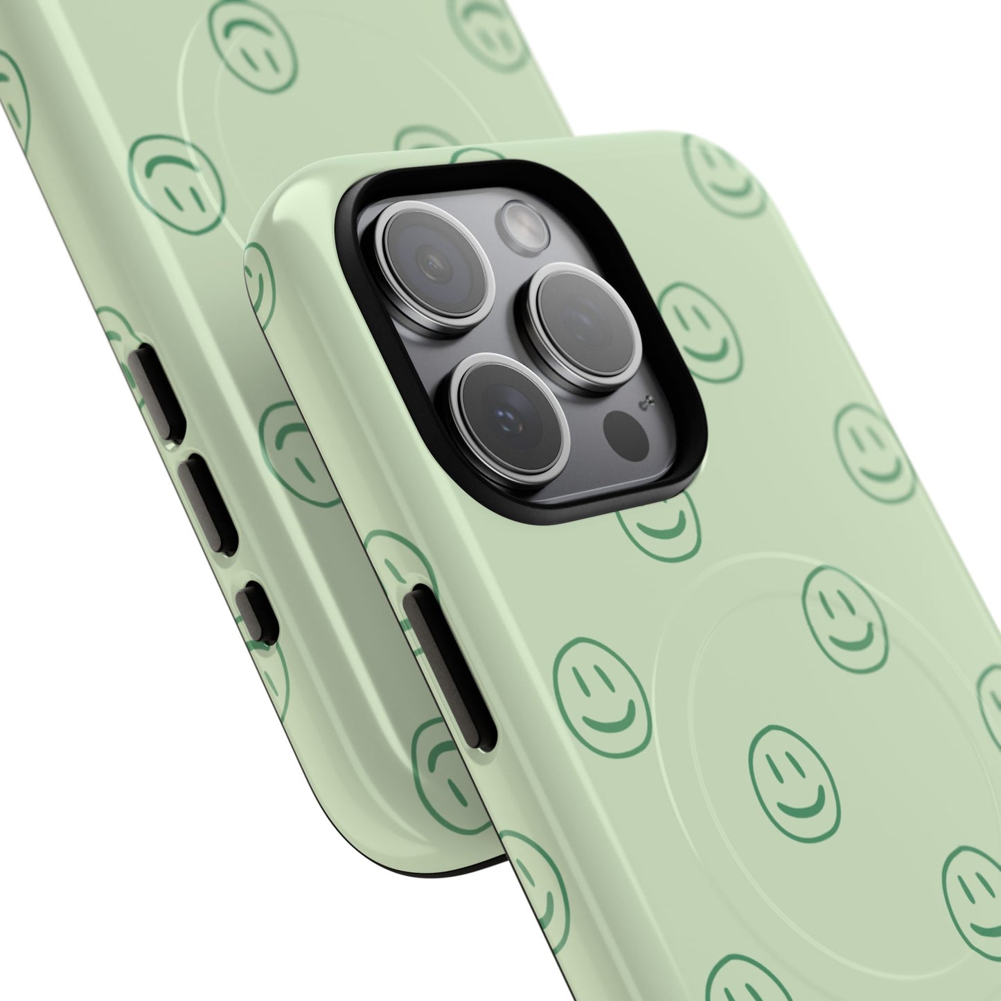 Green Smiley Face Magnetic iPhone Case