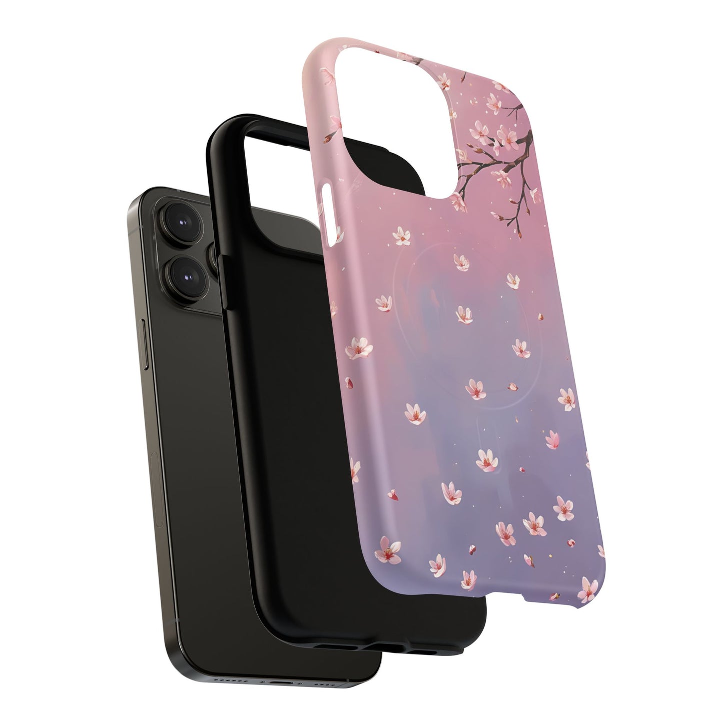 Tiny Cherry Blossom Floral Tough Magnetic Phone Cases, Durable Phone Cover, Floral Design Case, iPhone Protector, Cute Gift for Her