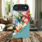 Personalized Radiant Gardenlight Stained Glass Tough MagSafe Magnetic Case, Vibrant Flower Cover, Durable Protective Case, Unique Gift for Her, Spring Elegance, iPhone® 13, 14, 15, 16, 17, Pro, Pro Max, Plus Cases.