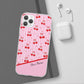 Personalized Cherry Blossom Dreams Flexi Case — Pink Retro Cherry iPhone® 7/8, 11, 12, 13, 14, 15, 16, 17, X/XS, SE, XR, Mini, Pro, Pro Max, Plus Cases.