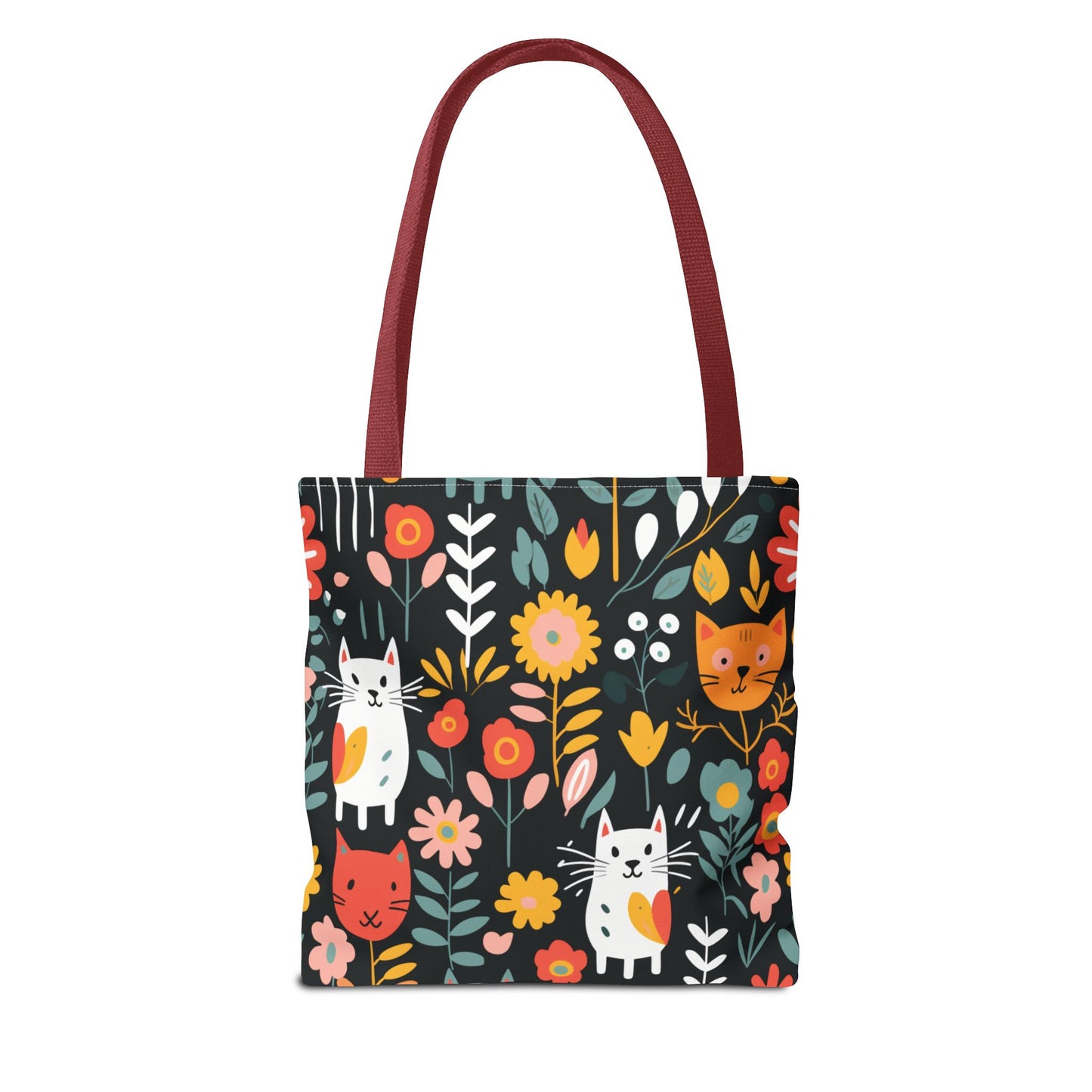 Whimsical Feline Garden Tote Bag (AOP)