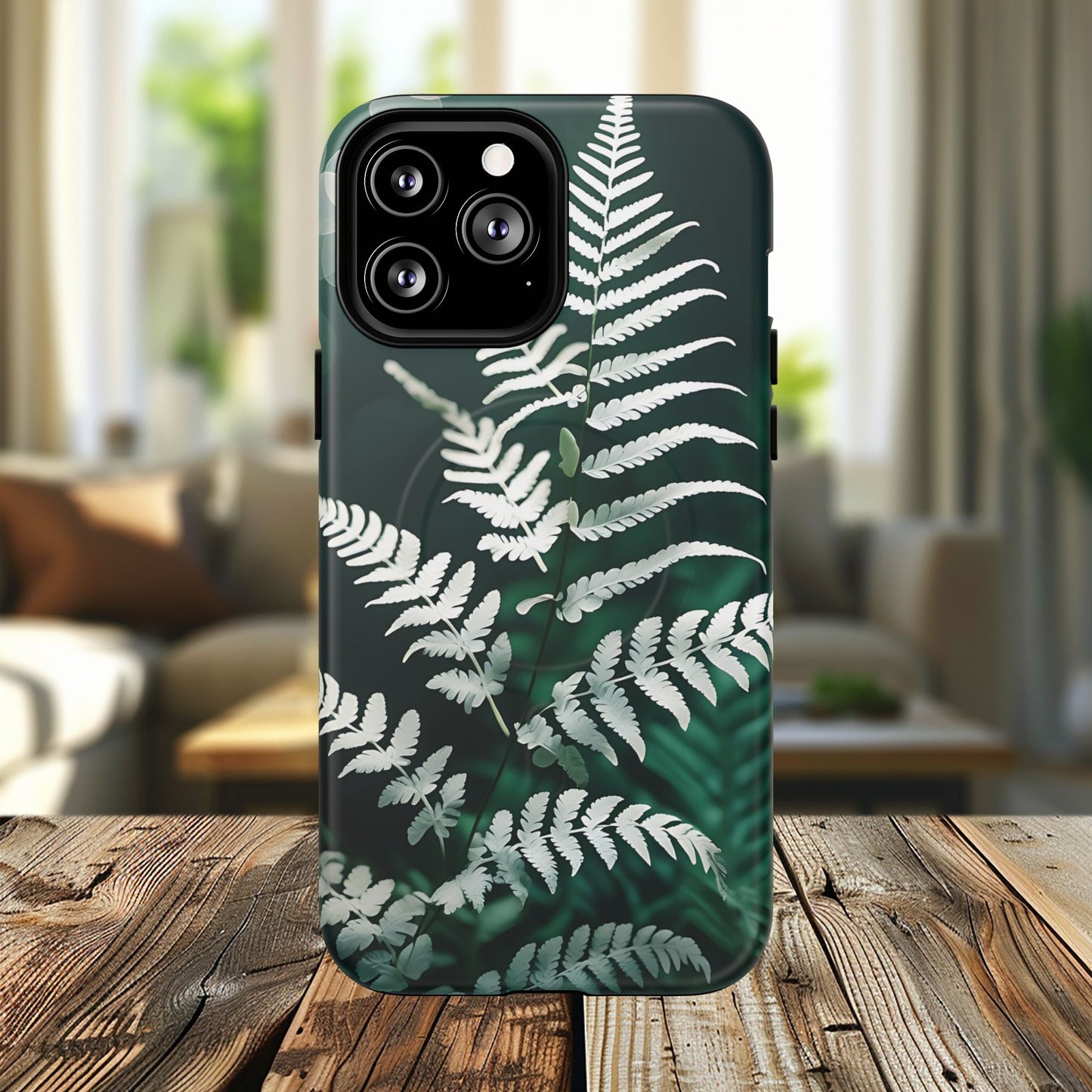 Elegant Fern Design Phone Case, Tough iPhone Cover, Nature Lover Gift, Botanical Phone Protector, Eco-Friendly Accessory