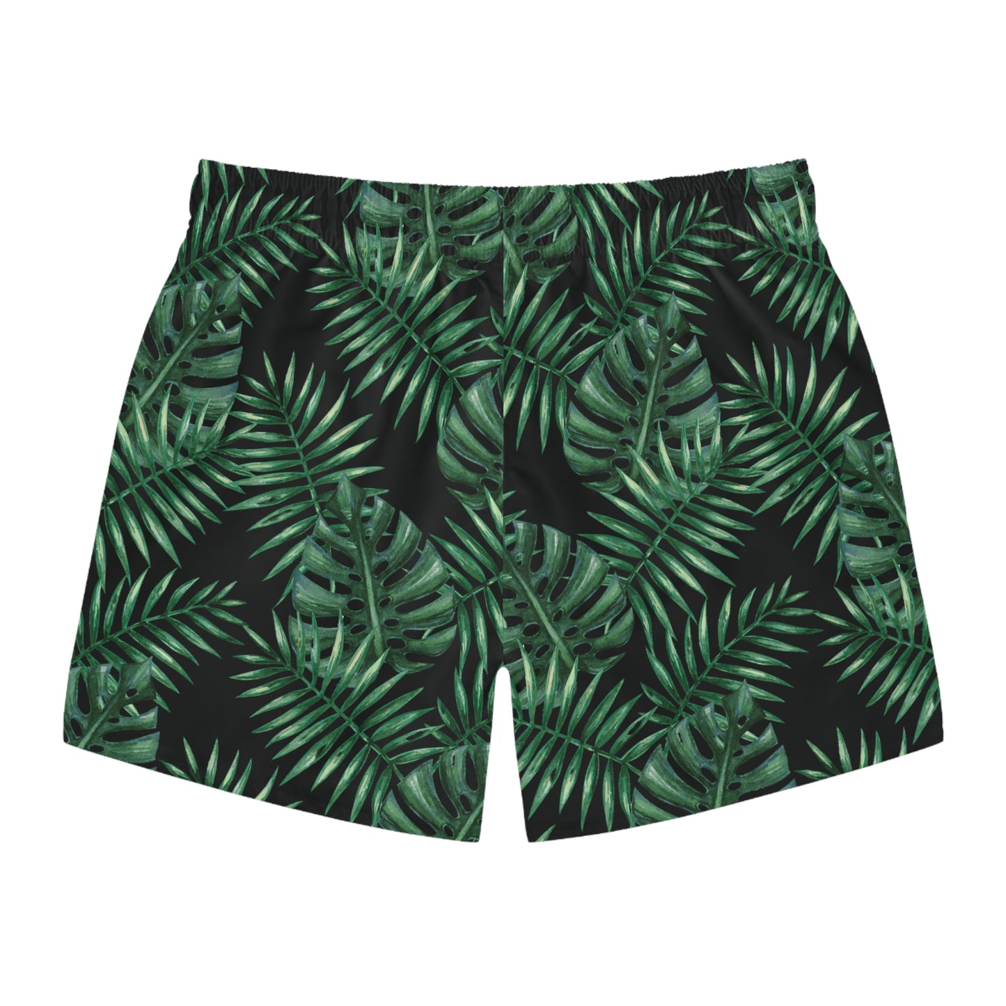 Black Tropical Bliss Swim Trunks (AOP)