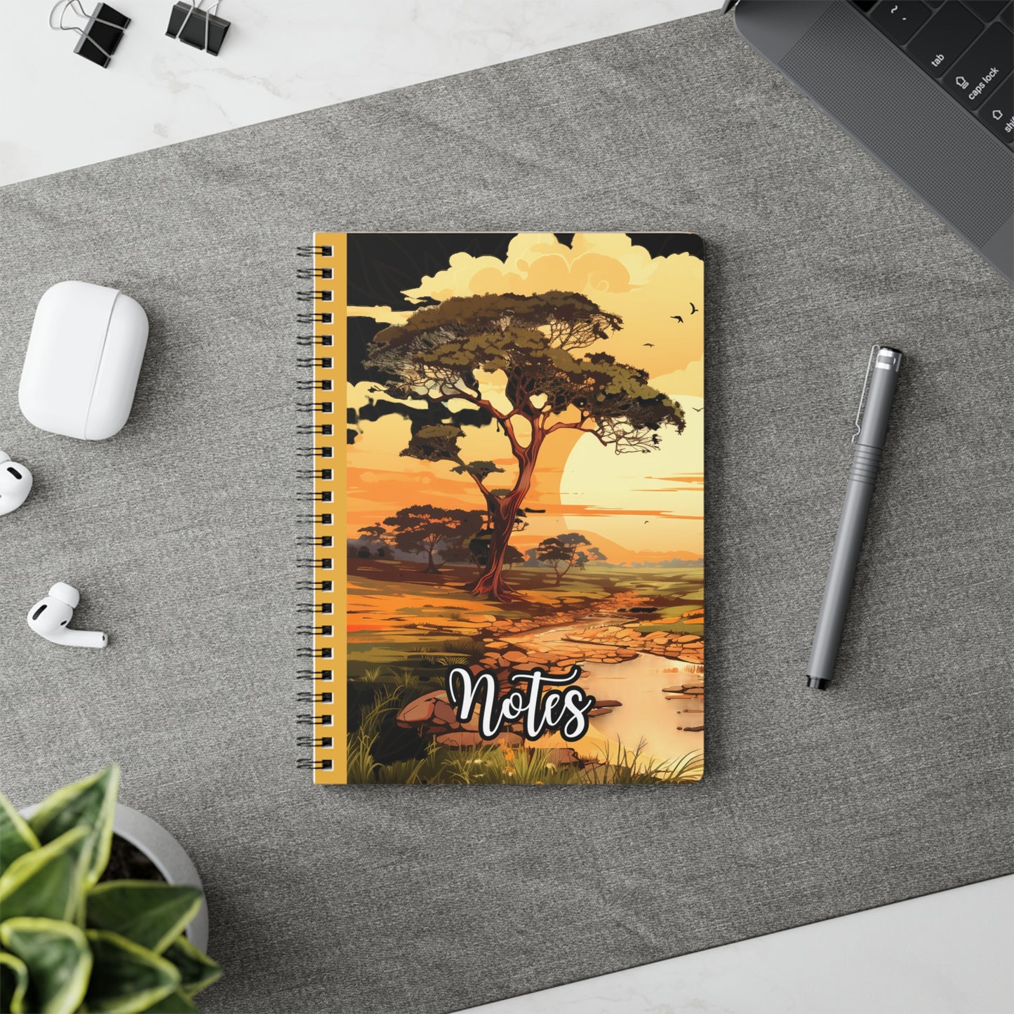 Wirobound Softcover Notebook, A5 - Inspirational Nature Design, Journal for Writing, Sketching, Daily Notes, Gift for Nature Lovers, [...]