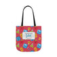 Personalized Kawaii Composition Book Inspired Canvas Tote Bag with Colorful Straps, Cute School Bag, Eco-Friendly Tote, Back to School Shopping Bag, Teacher Gift Idea