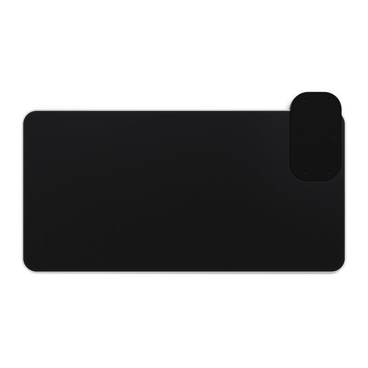 Blossom Elegance: Noir Garden LED Gaming Mouse Pad, Wireless Charging