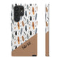 Personalized Whispering Feathers Tough Case — Dark Feather Protective Phone Case for Samsung & Google