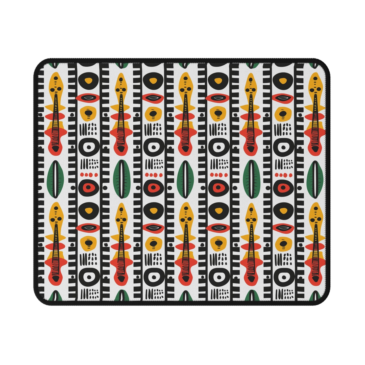 Afrobeat Harmony Vibrant Non-Slip Gaming Mouse Pad with Abstract Design