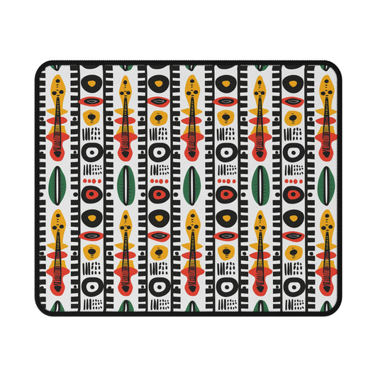 Afrobeat Harmony Vibrant Non-Slip Gaming Mouse Pad with Abstract Design