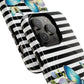 Pansy Parade Tough iPhone Magnetic Cases, Floral Tough Case, Striped iPhone Magnetic Cover, Phone Accessory, Gift for Nature Lovers