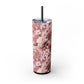 Cherry Blossom Skinny Tumbler with Straw - 20oz Floral Drinkware