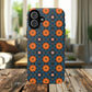 Saffron Tile Bloom Vibrant Floral Tough Magnetic iPhone Case, Durable iPhone Cover, Gift for Her, Floral Design, Unique iPhone Protection.