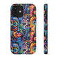 Psychedelic Visions Colorful Art iPhone Case - Tough Cases with Vibrant Abstract Design