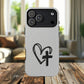 Tough Magnetic Phone Case with Heart & Cross Design, Durable Phone Cover, Unique Gift for Her, Stylish Accessory, Everyday Use