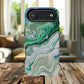 Marbled Tough iPhone Case, Magnetic Protector, Stylish Tech Accessory, Durable iPhone Cover, Unique Gift Idea