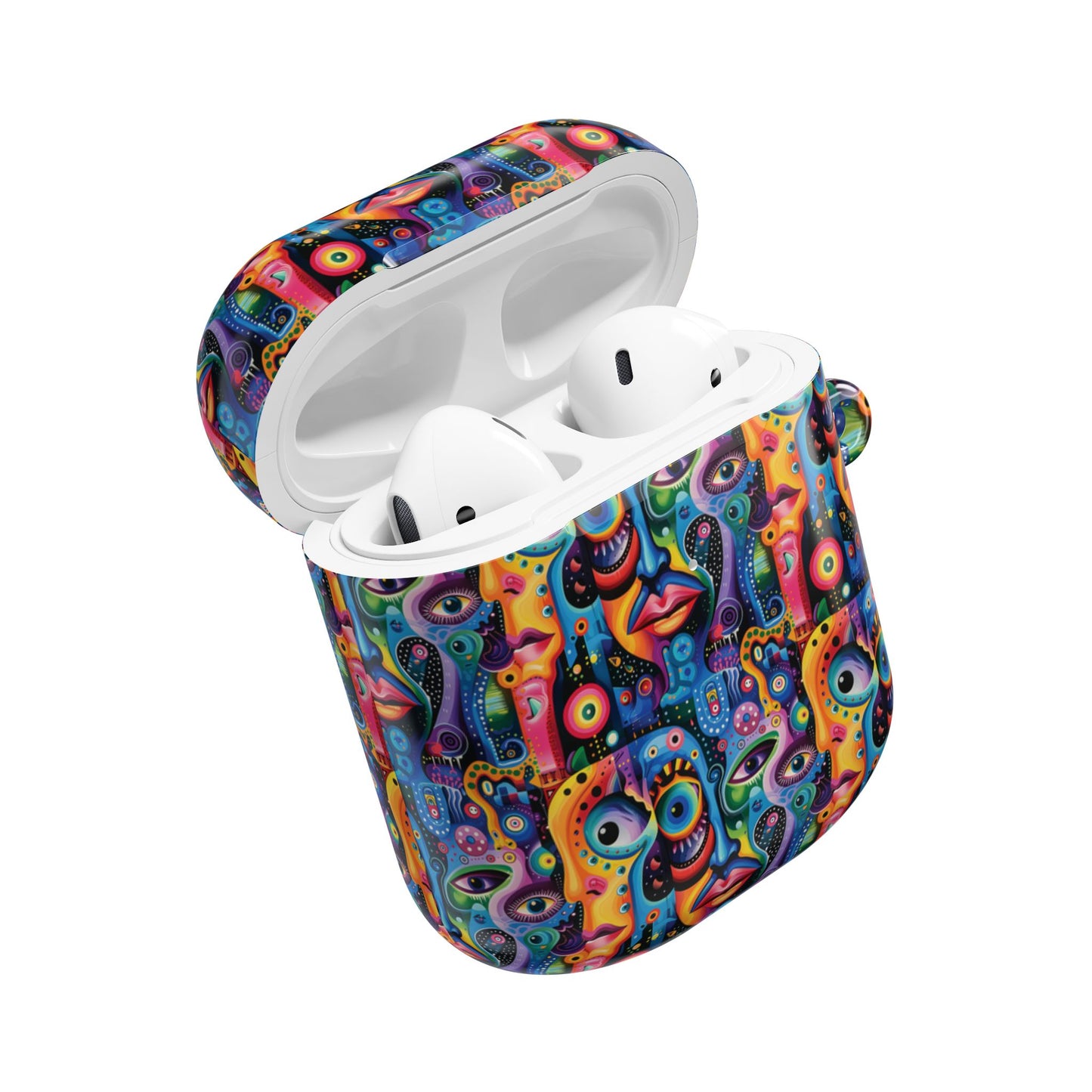Psychedelic Visions Colorful Artistic AirPod Case - Unique Design for Music Lovers