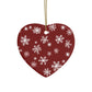 Red Snowflake Elegance Ceramic Ornaments (1pcs, 5pcs, 10pcs, 20pcs)