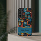 Personalized Colorful Abstract Faces Clear Impact-Resistant Case