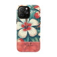 Tough Floral Phone Case, Tropical Hibiscus Design, Gift for Her, Summer Accessory, Customizable Phone Cover
