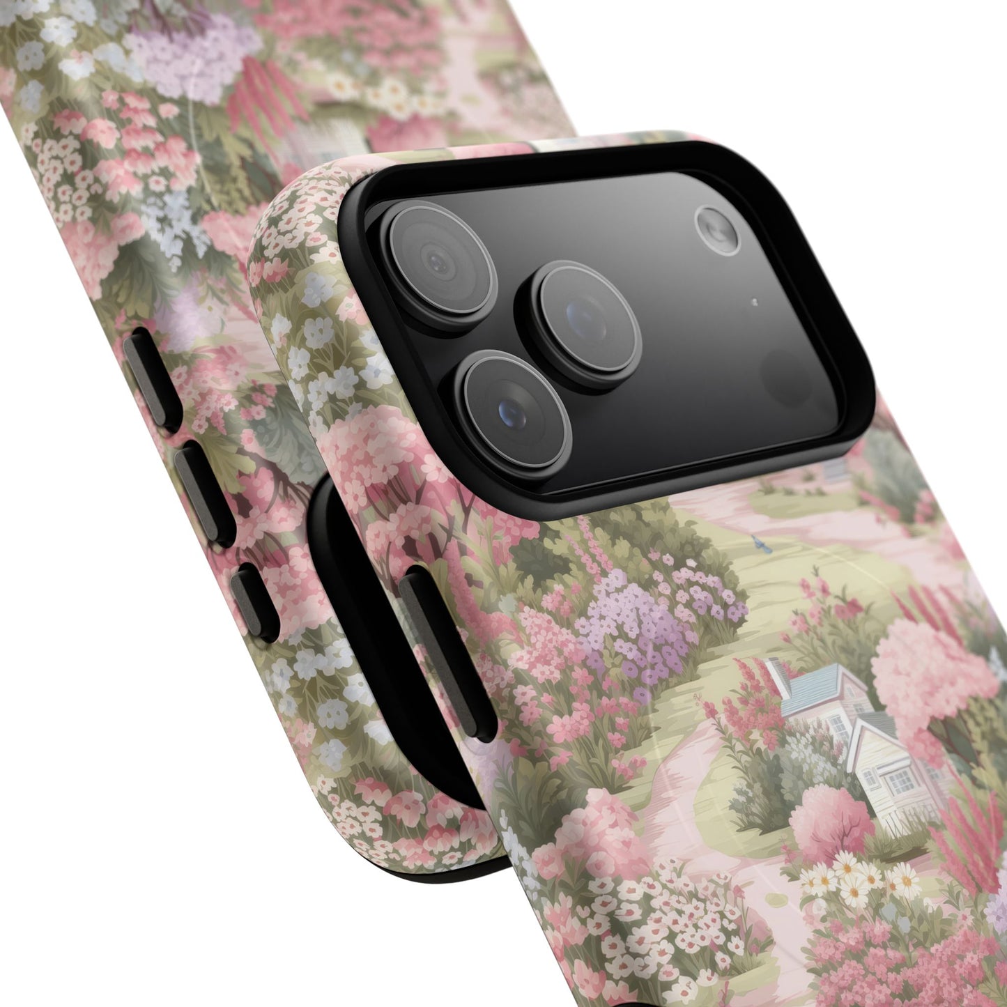 Whispers of Spring Lane Tough iPhone Magnetic Case, Floral iPhone Protection, Gift for Nature Lovers, Spring Accents, Durable Design, Customizable iPhone Cases