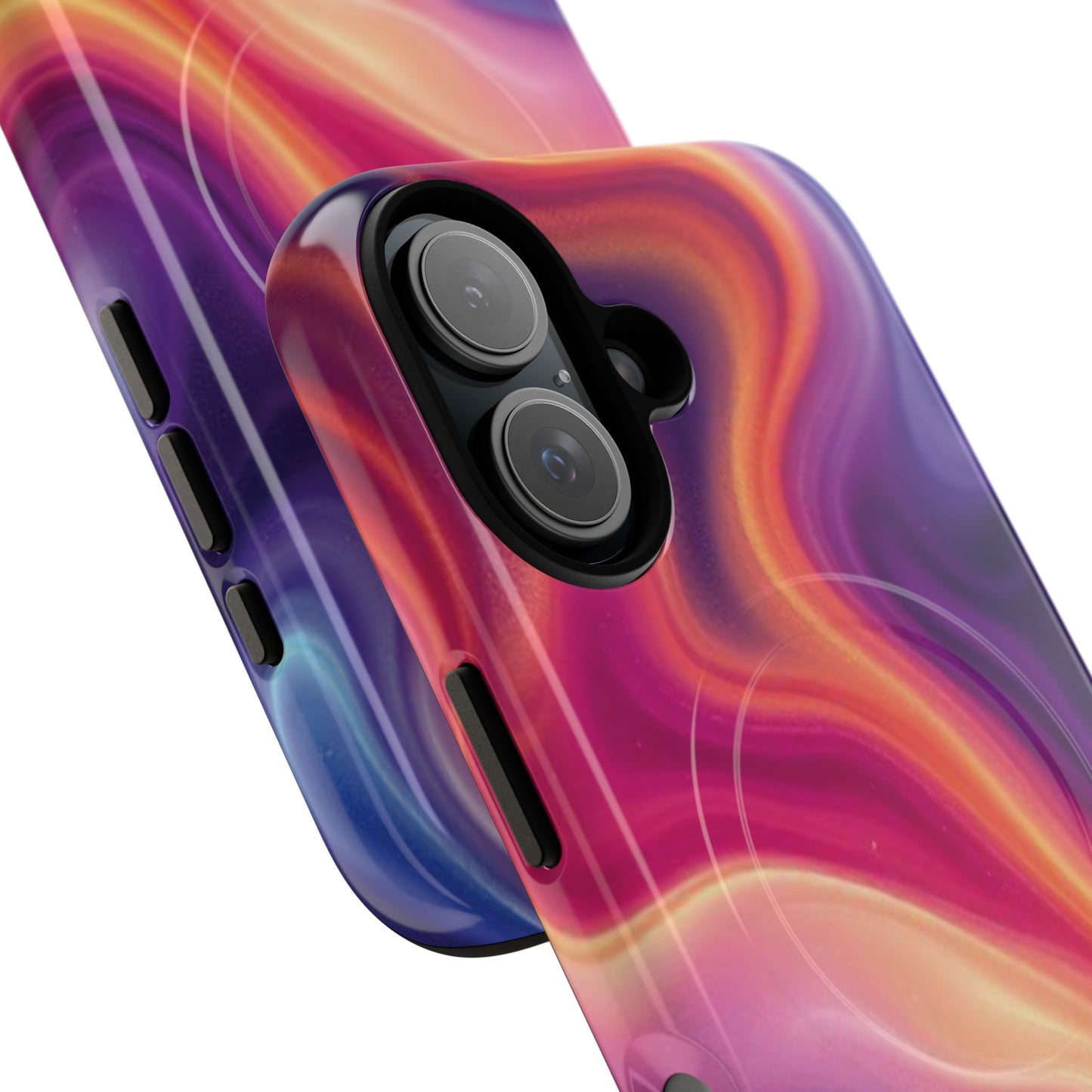 Cosmic Lava Flow Colorful Abstract iPhone Case , Tough Magnetic Protection, Stylish Accessories, Gift for Tech iPhone Lovers, Vibrant Mobile Covers