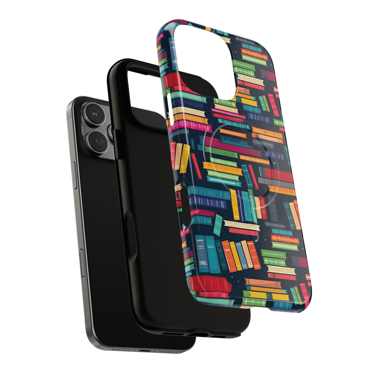 Colorful Book-Themed Phone Case, Literary Gift, Tough Magnetic Case, Book Lover’s Accessory, Phone Protection, Reading Enthusiast