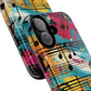 Vibrant Music Note Phone Case, Tough Magnetic Case, Music Lover Gift, Colorful Phone Accessory, Customizable Phone Cover, Unique Gift Idea