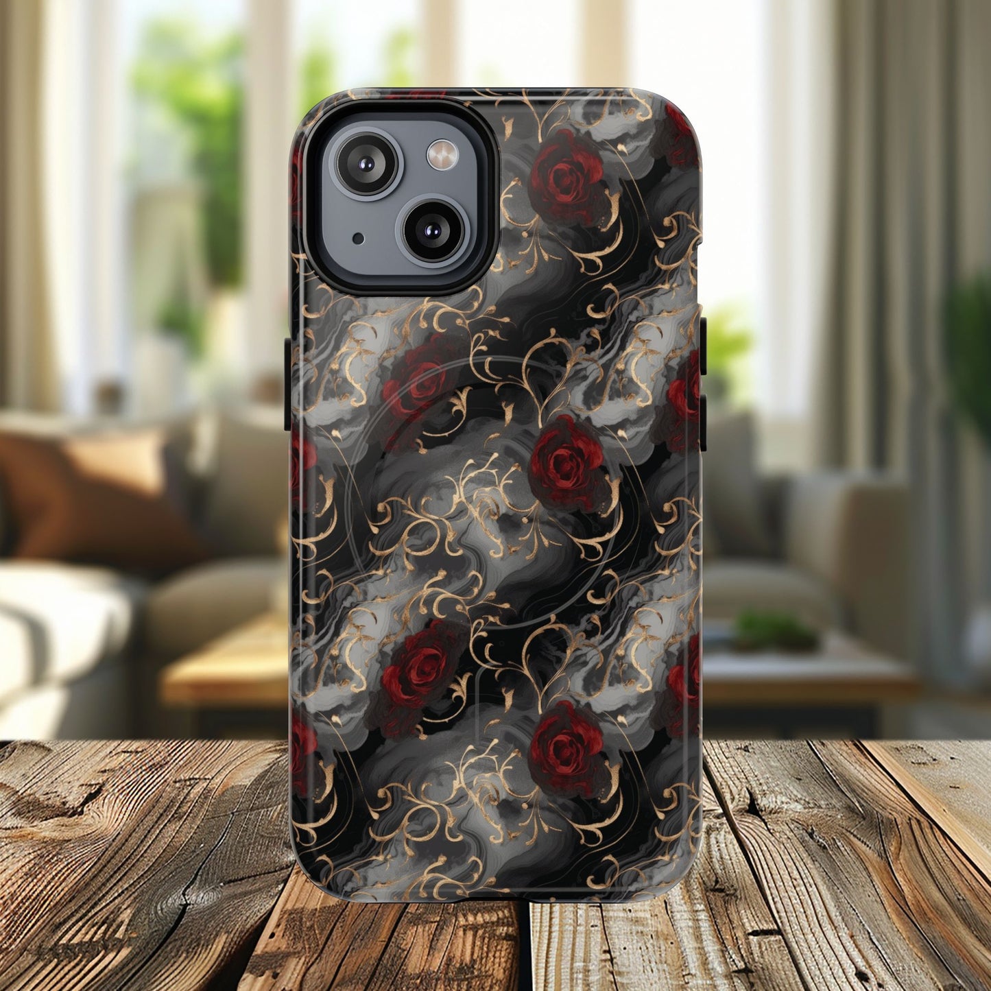 Elegant Floral Tough iPhone Magnetic Cases, iPhone Protection, Unique iPhone Covers, Stylish Mobile Accessories, Gift for Her