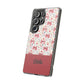 Personalized Rosette Coquette Floral Bow Clear iPhone, Samsung Cases — Custom Name Phone Cover