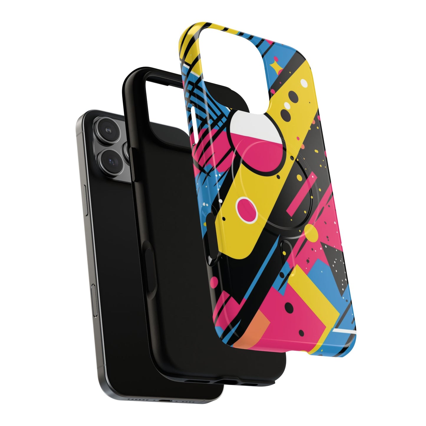 Electric Motion Mix iPhone Cases for Creative Souls | Tough iPhone Magnetic Cases, Stylish Protection, Unique iPhone Accessories, Gift for Art Lovers, Retro Vibes