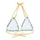 White Tropical Bliss Strappy Triangle Bikini Top (AOP)- (PY)