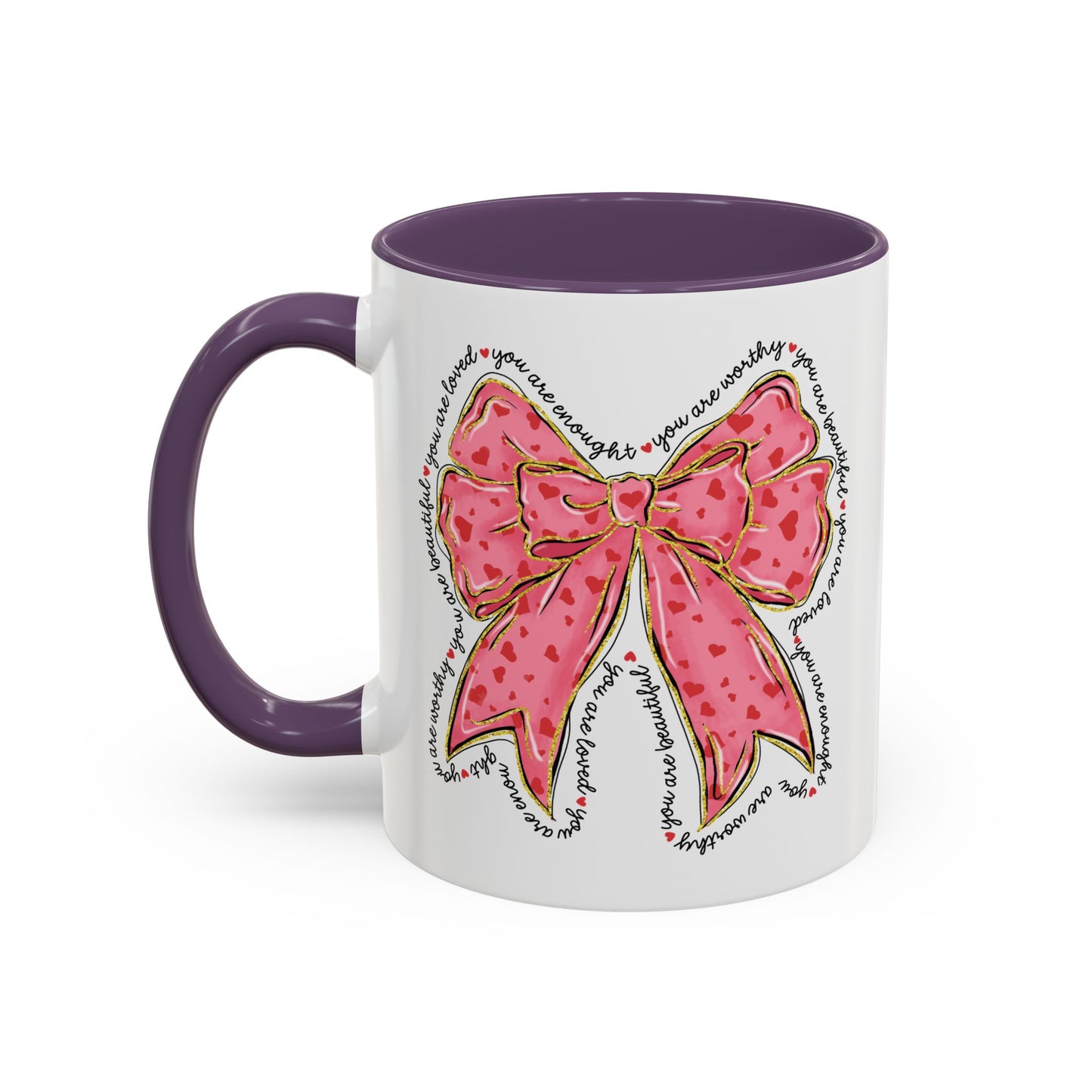Affirmation Bow Accent Coffee Mug (11oz).