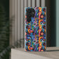 Psychedelic Visions Flexi iPhone and Samsung Case - Colorful Abstract Design.