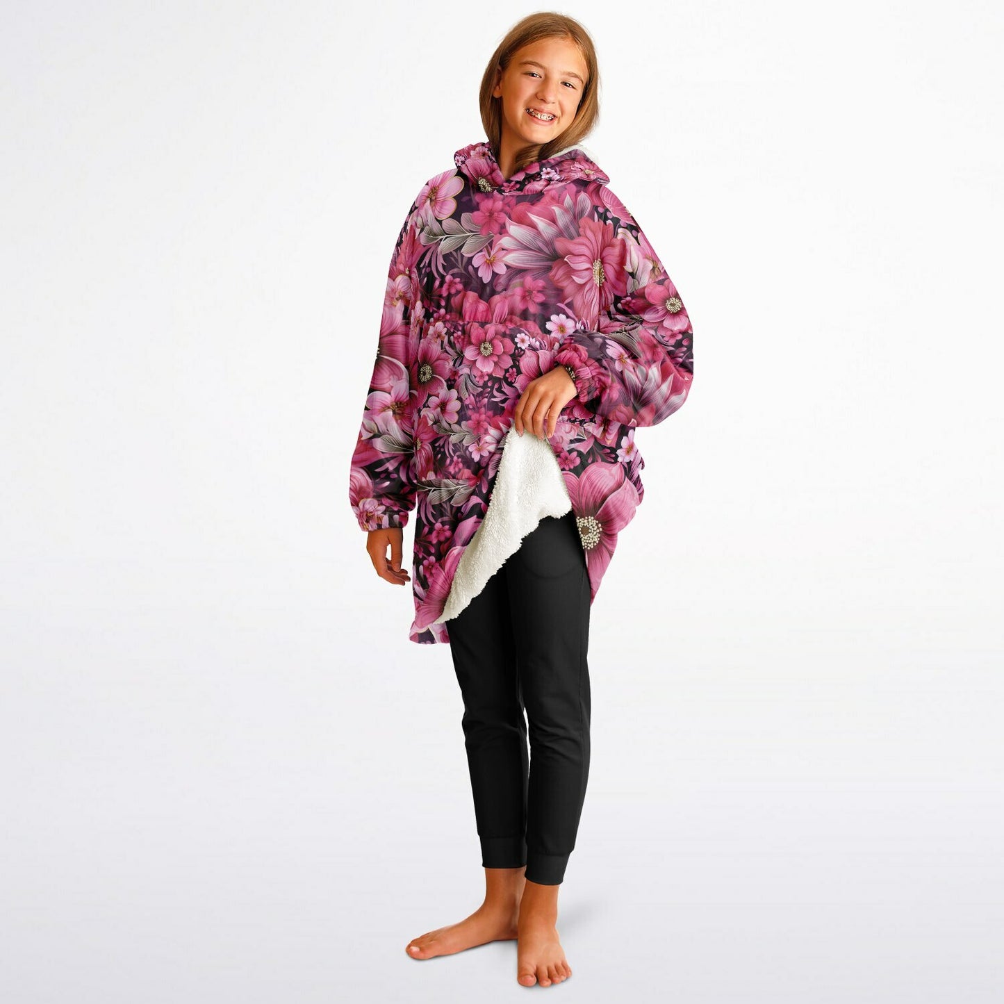 Peony Dreams Youth Snug Hoodie - AOP