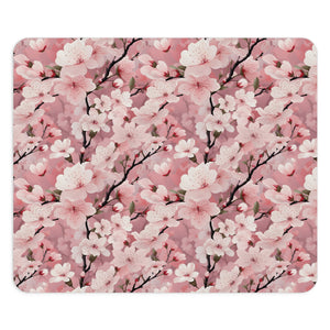 Cherry Blossom Floral Mouse Pad - Elegant Desk Accessory for Home & Office