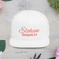 Red Embroidery 'ELOHIM, GENESIS 1:1' Flat Bill Snapback Hat, Stylish Cap for Everyday Wear, Church Events, Gift for Him/Her, Streetwear Accessory, Casual Fashion