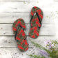 Red Tropical Bliss Flip Flops