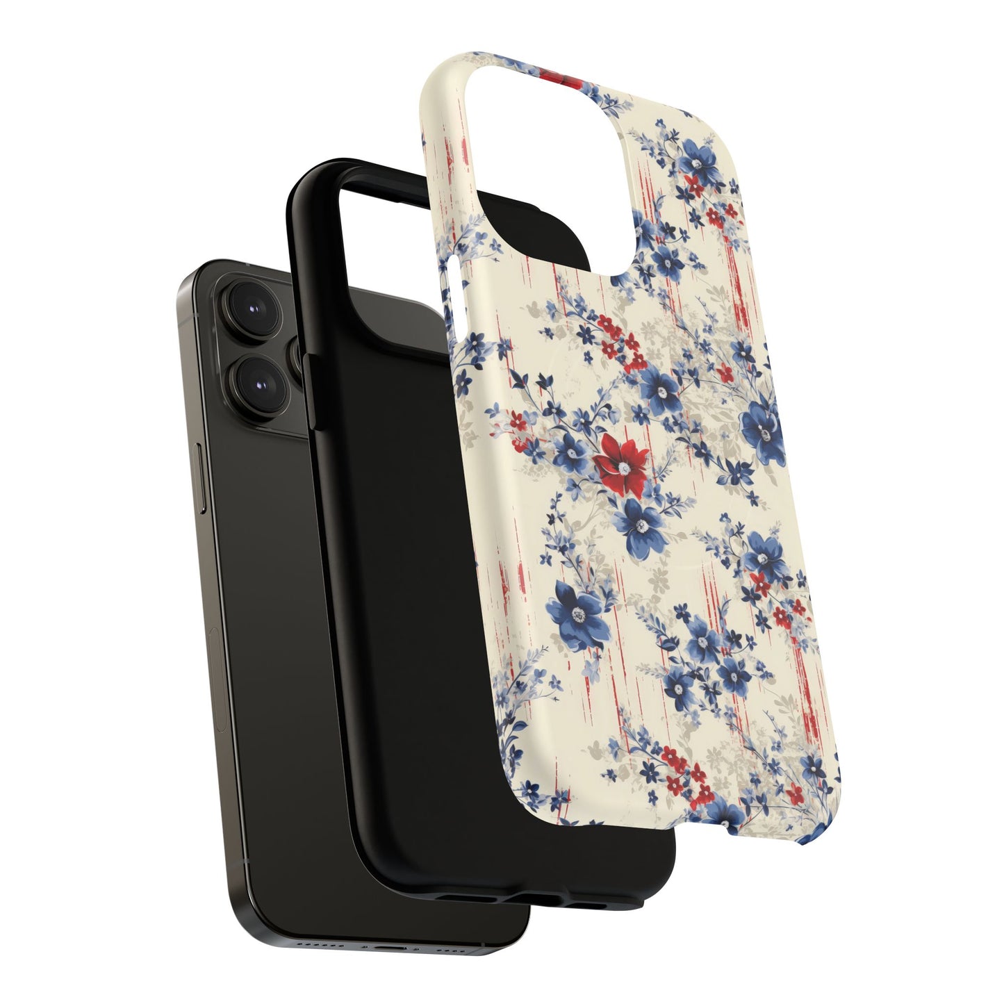 Americana Blossom Drift Tough Magnetic iPhone Case - Durable, Chic, Personalized for Floral Lovers, Gift for Her, Spring Style, iPhone Accessories