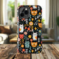 Whimsical Feline Garden iPhone and Samsung Tough Phone Cases,