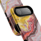 Colorful Red Marble iPhone Case, Tough Magnetic Cases, Stylish iPhone Protection, Unique Gift for iPhone Lovers, iPhone Accessories