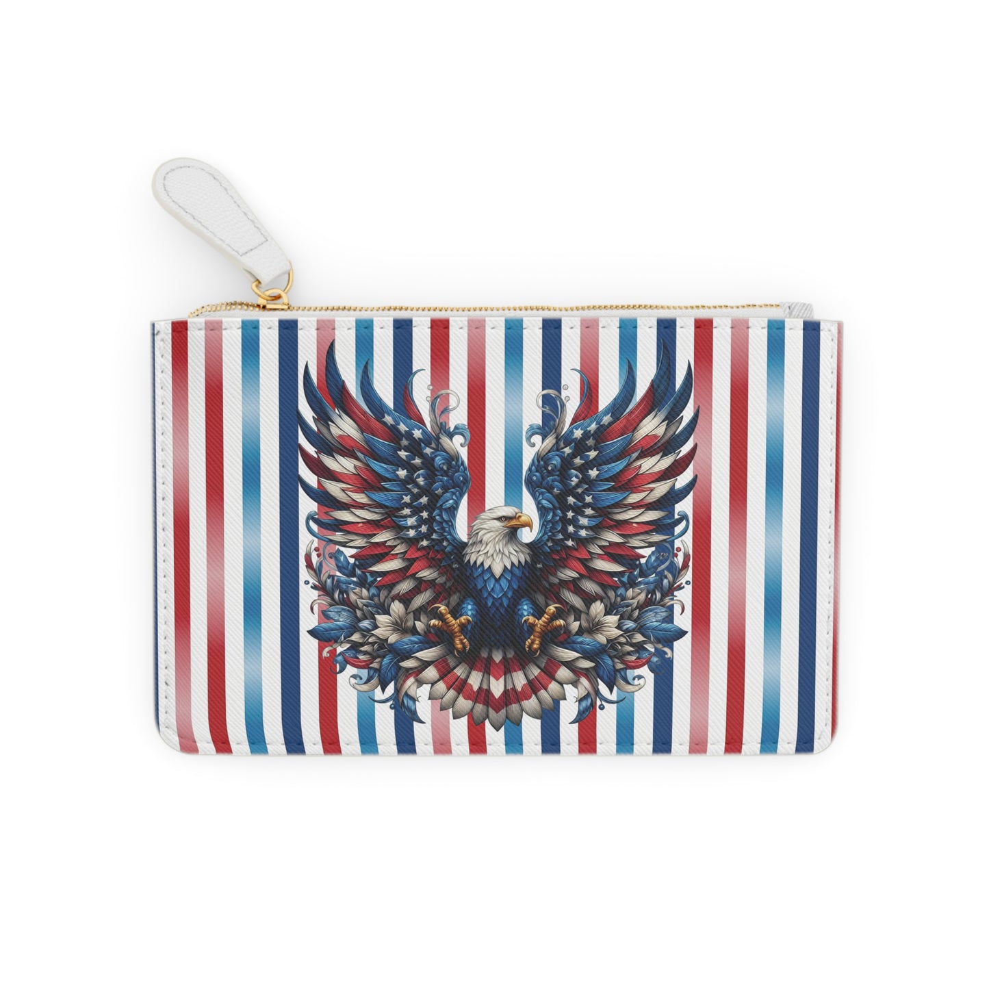 Patriotic Pride Eagle Mini Clutch Bag - Stylish Zipper Pouch for Events & Celebrations