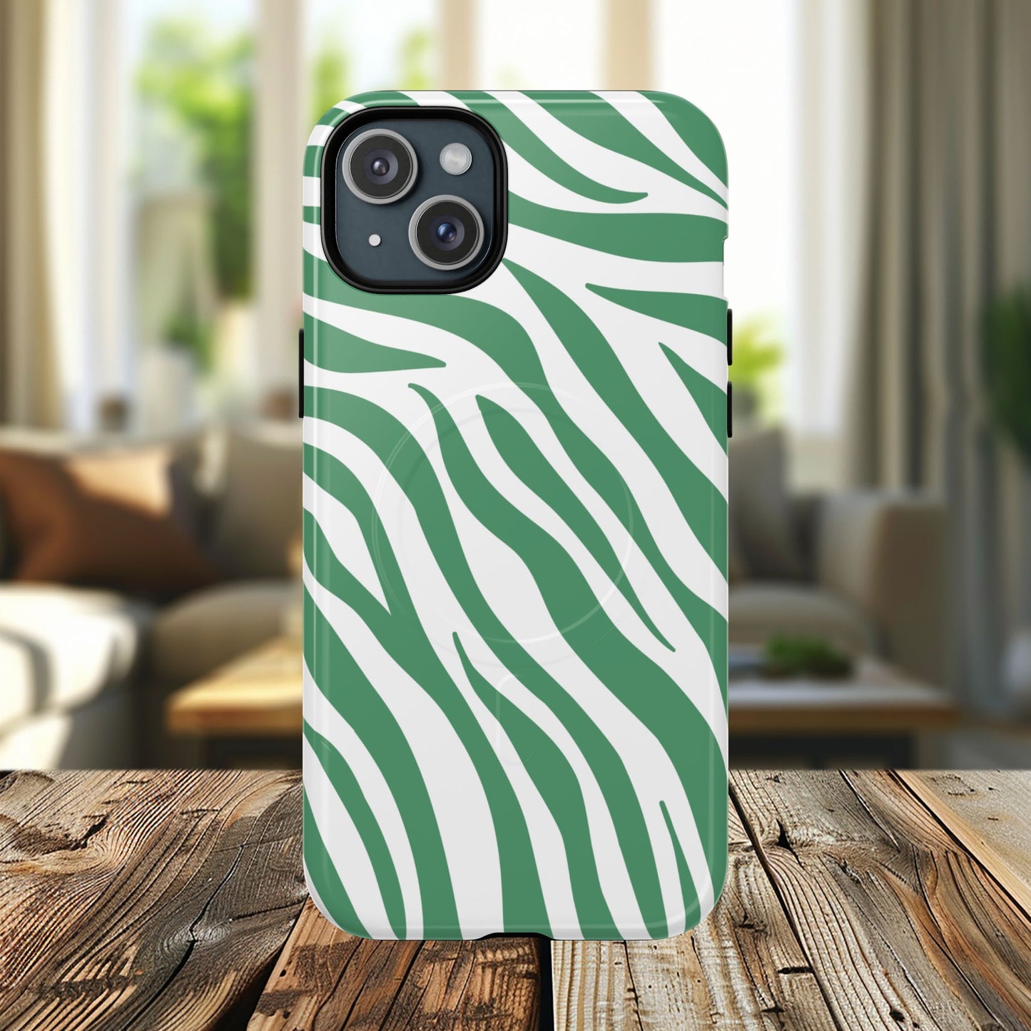 Trendy Zebra Print iPhone Case, Stylish Tough Magnetic Case for iPhone, Animal Print Accessory, Unique iPhone Cover, Gift for Animal Lovers