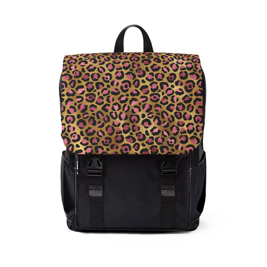 Leopard Luxe Unisex Casual Shoulder Backpack