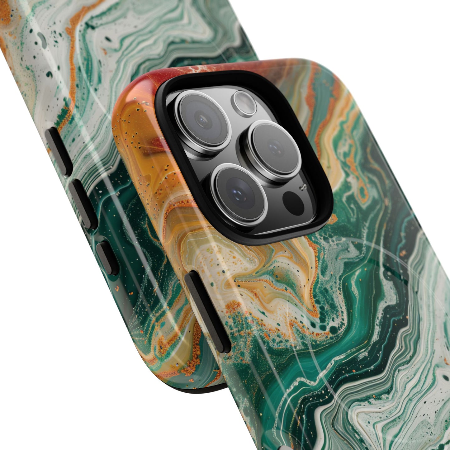 Stylish Tough Acrylic Magnetic iPhone Cases for Everyday Protection, Marble Design, Unique Gifts for Tech Lovers, Holiday Essentials