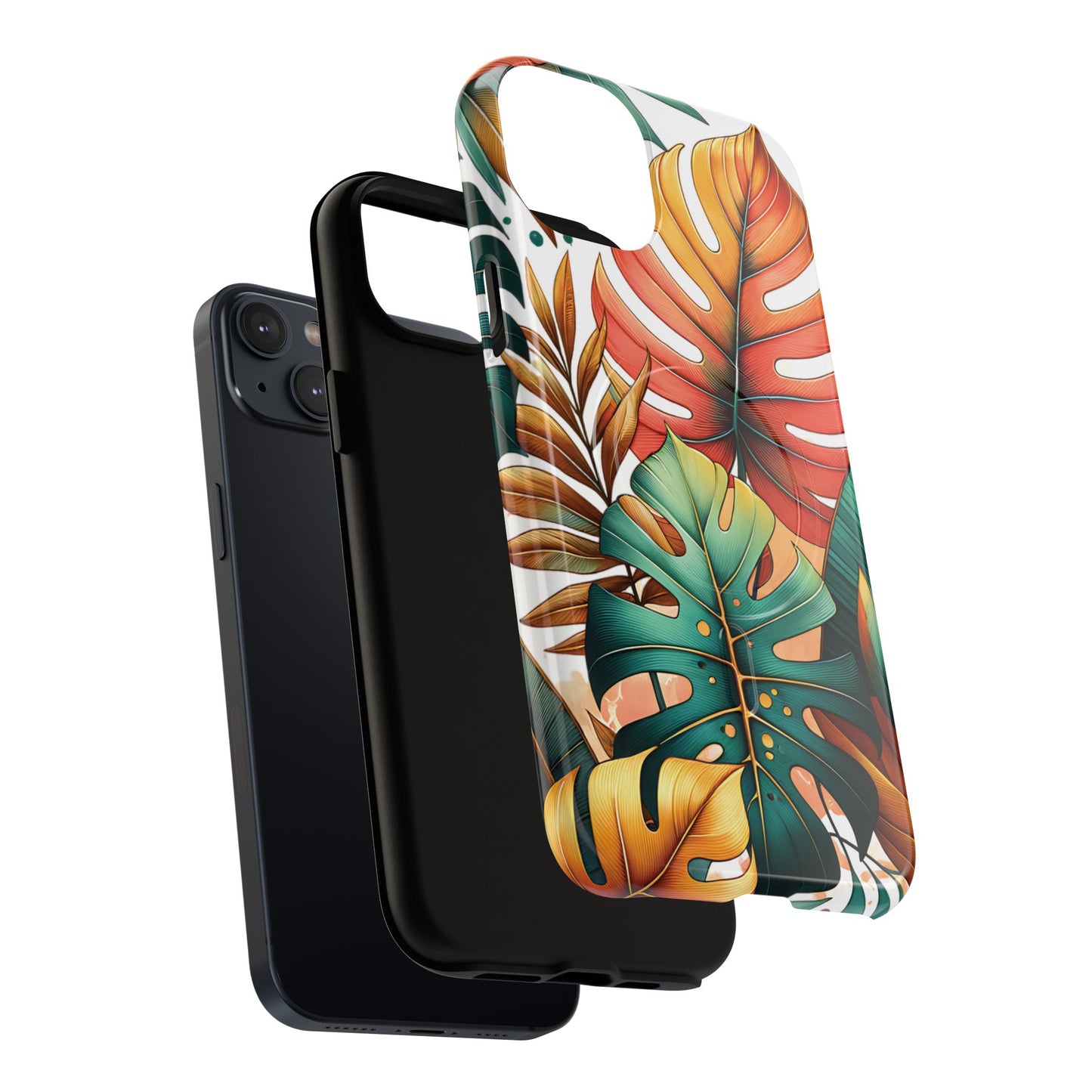 Tropical Monstera Leaf Phone Case - Stylish Tough Magnetic Cases, Floral Protection, Summer Vibe, Gift for Nature Lovers, Trendy Mobile Accessories
