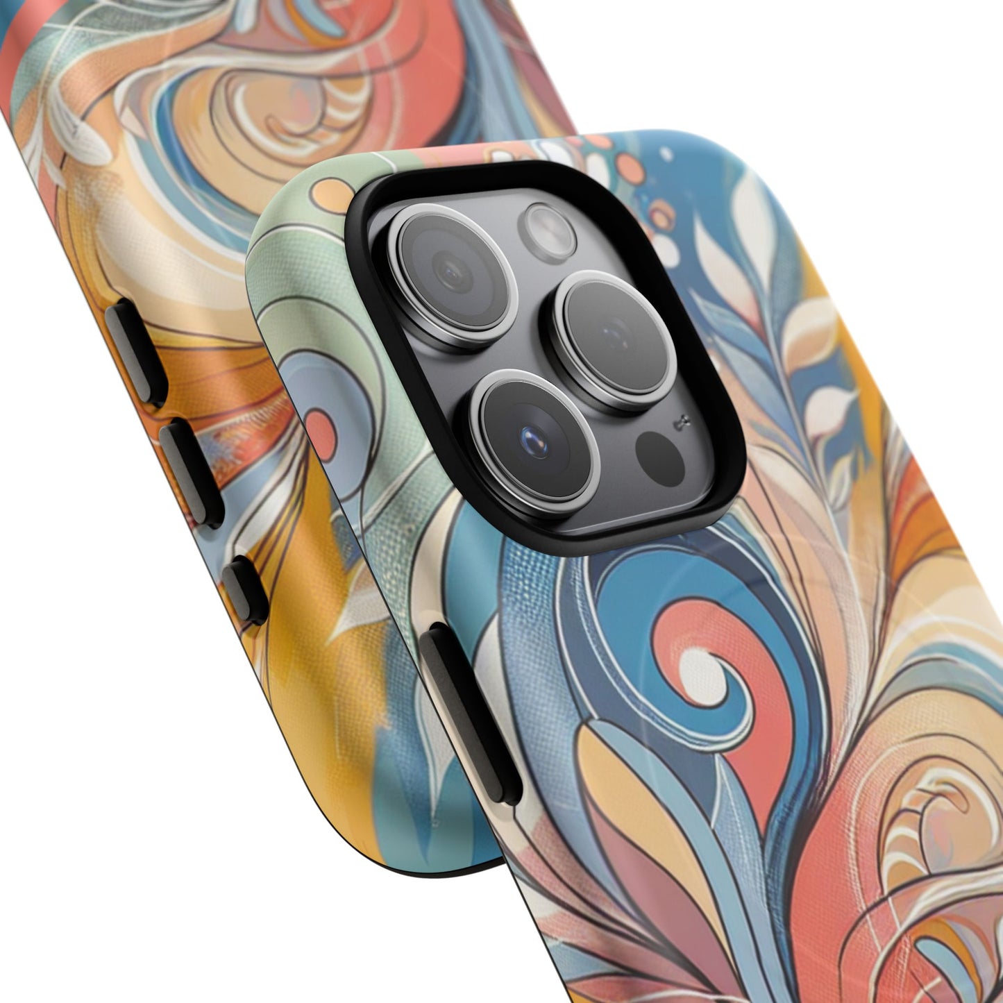 Personalized Sunset Garden Whirl Tough iPhone Magnetic Case for iPhone, Artistic Phone Cover, Durable Protection, Gifts for Her, Unique Style