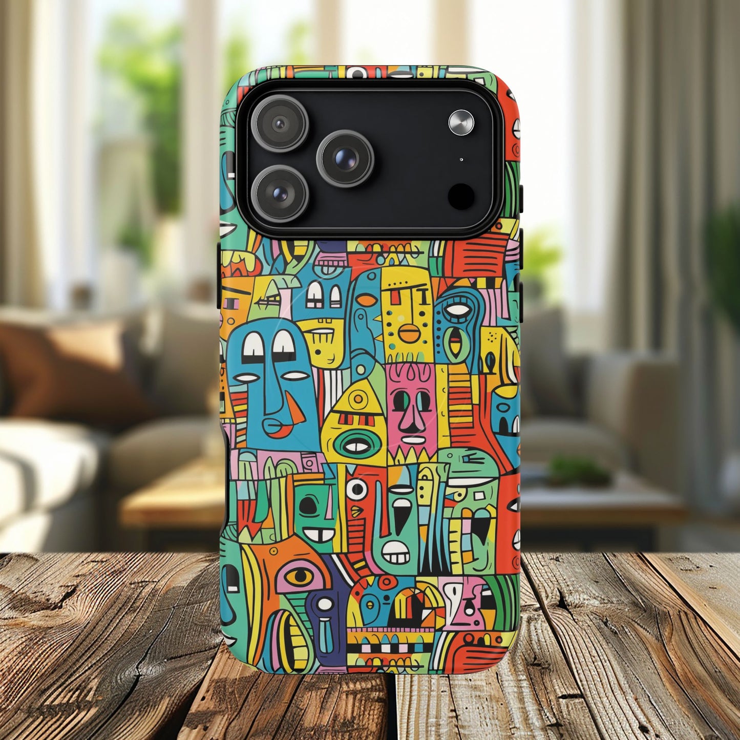 Vibrant Art Magnetic Phone Case, Colorful Protector, Unique iPhone Case, Gift for Artists, Trendy Tech Accessory
