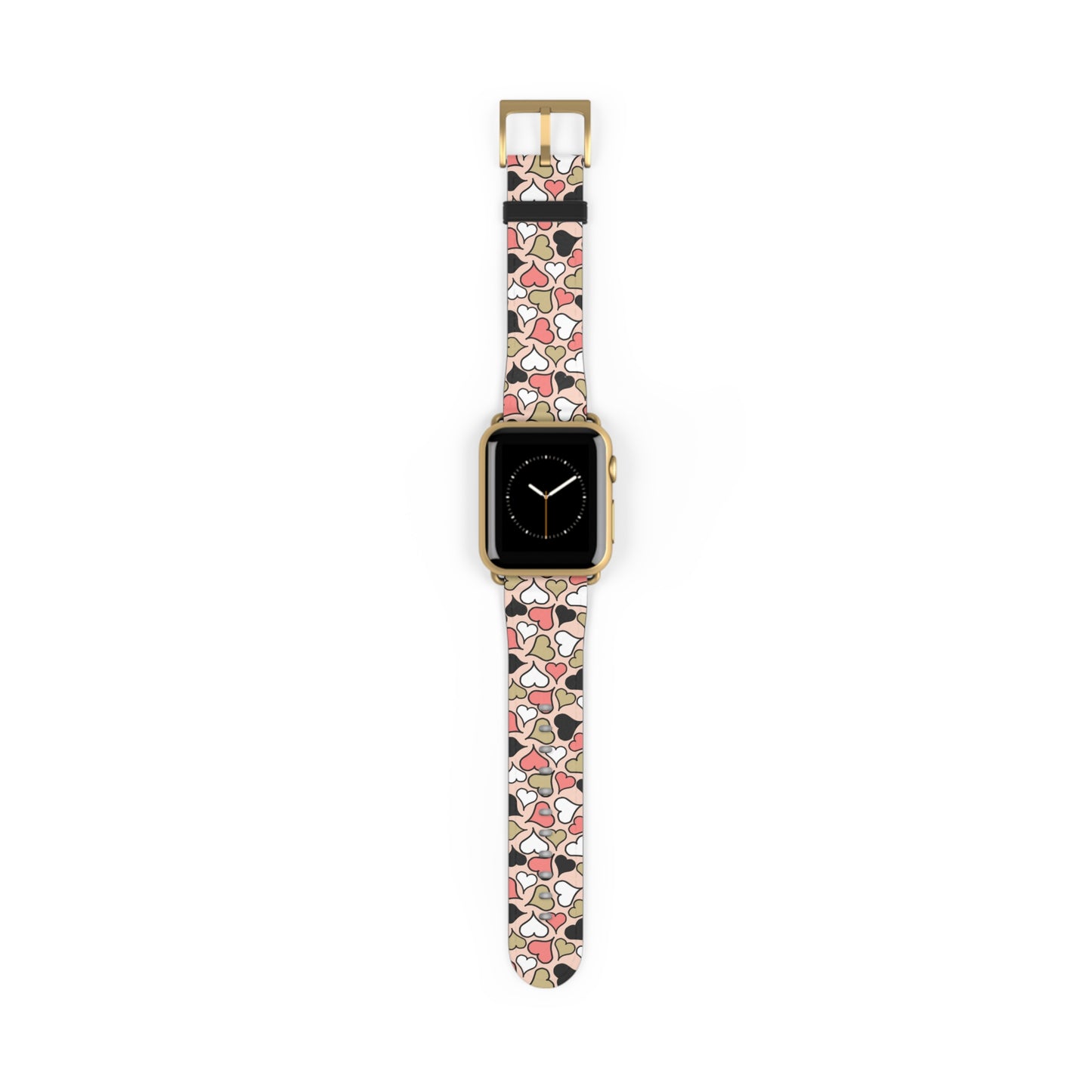 Love Heart Pattern Watch Band for Women - Stylish Apple Watch Strap